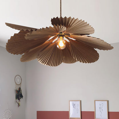 Lampe à suspension Lotus à feuilles pliées Lyra Papier
