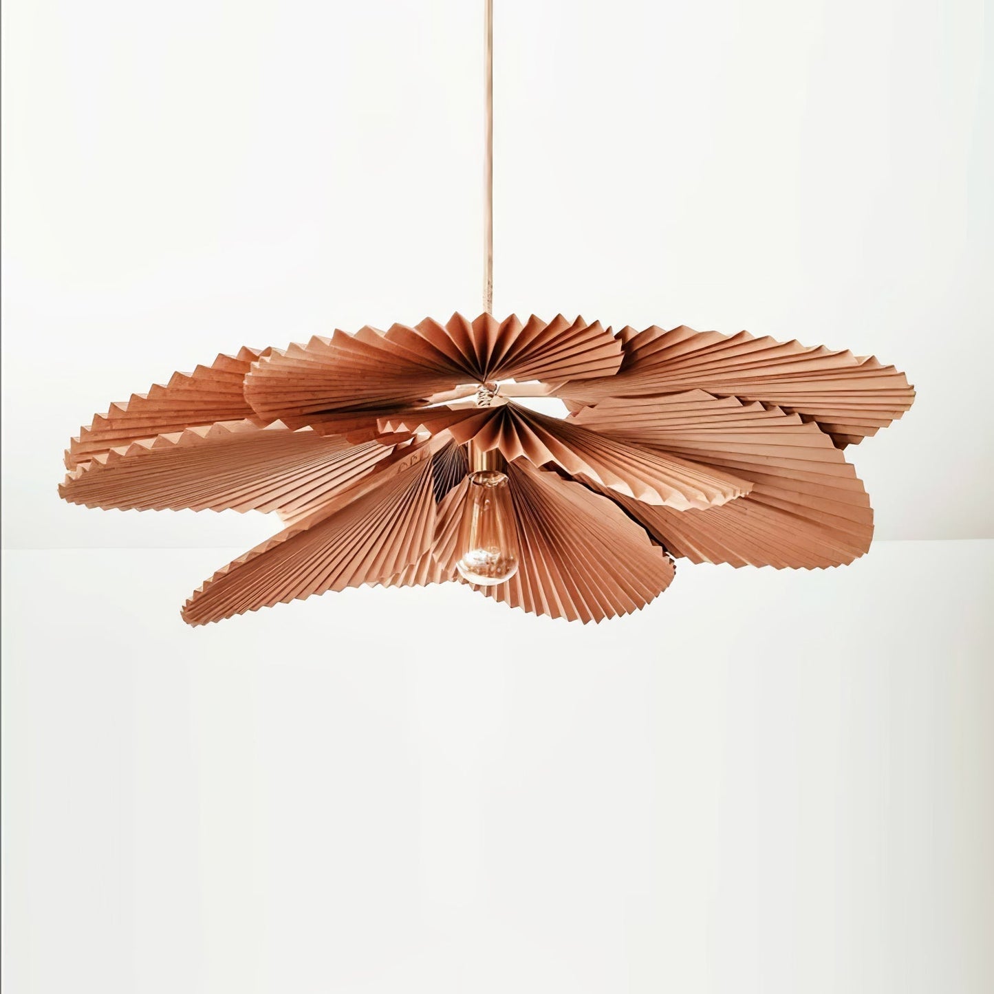 Lampe à suspension Lotus à feuilles pliées Lyra Papier
