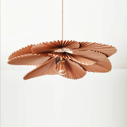 Lampe à suspension Lotus à feuilles pliées Lyra Papier