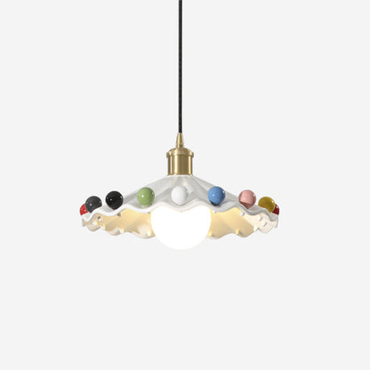 Pixen Wavy Ceramic Shade Pendant Lamp