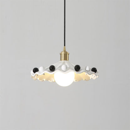 Pixen Wavy Ceramic Shade Pendant Lamp