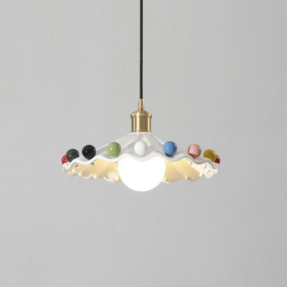 Pixen Wavy Ceramic Shade Pendant Lamp