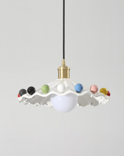 Pixen Wavy Ceramic Shade Pendant Lamp