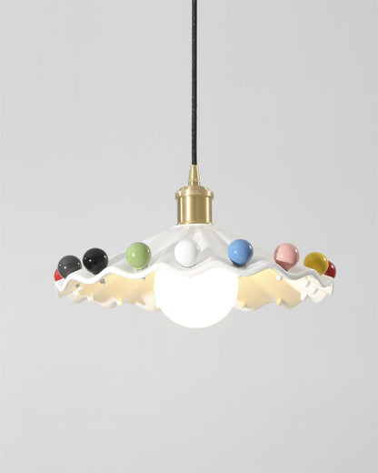 Pixen Wavy Ceramic Shade Pendant Lamp