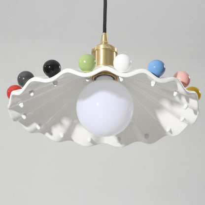 Pixen Wavy Ceramic Shade Pendant Lamp