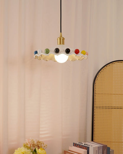 Pixen Wavy Ceramic Shade Pendant Lamp