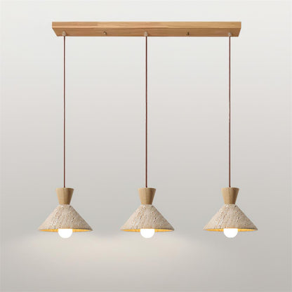 Ritta Suspension en travertin forme Chapeau