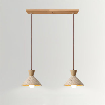 Ritta Suspension en travertin forme Chapeau