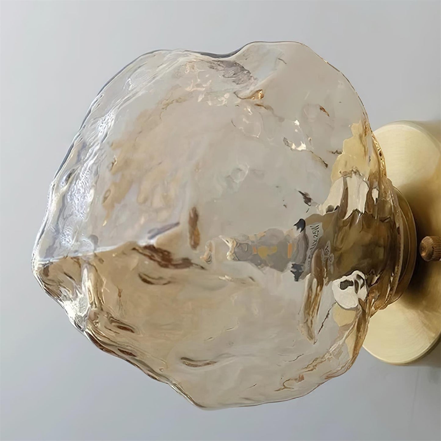 Gavli Textured Amber Glass Wall Lamp