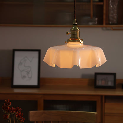 Civen Farmhouse Ruffled Pendant Light