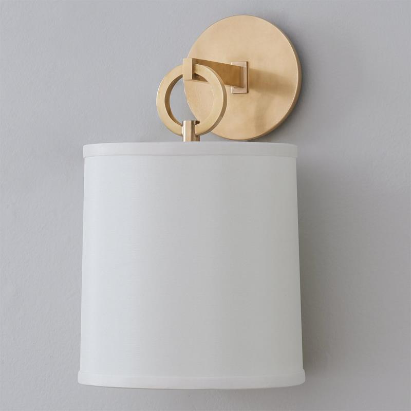 Applique murale Iris cylindrique en tissu style rustique
