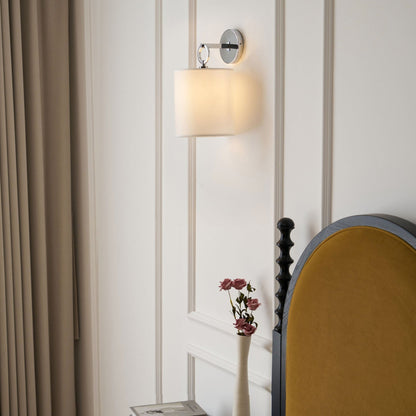 Applique murale Iris cylindrique en tissu style rustique