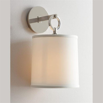 Applique murale Iris cylindrique en tissu style rustique