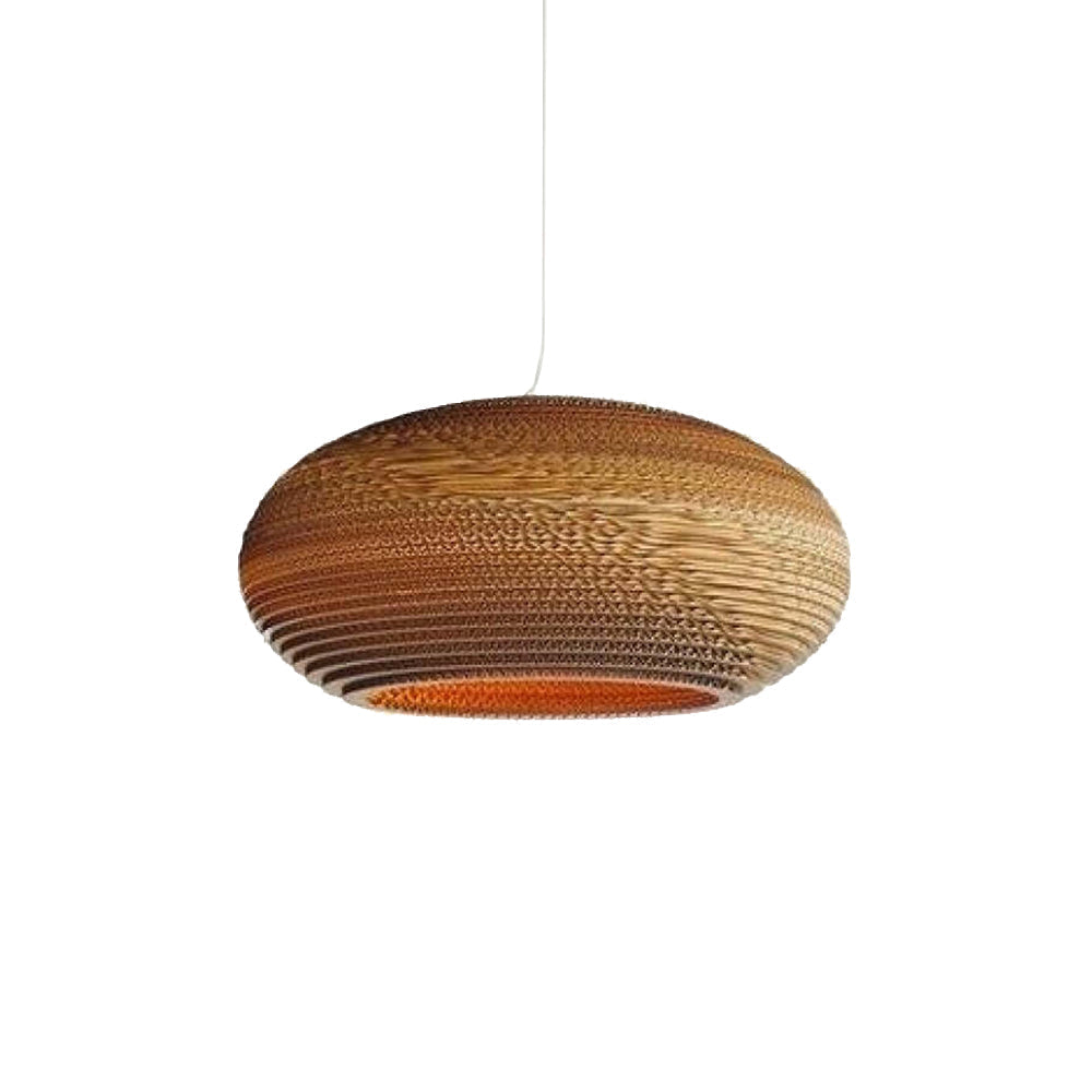 Lampe à suspension en papier rustique pastorale Muto Silkworm