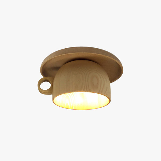 Arisha moderne Holz-Cup-Unterputz-Deckenleuchte für Schlafzimmer
