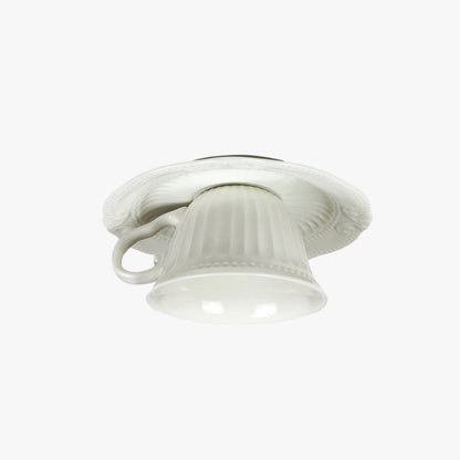 Arisha British Tea Cup Ceramic Flush Mount Ceiling Light Bedroom