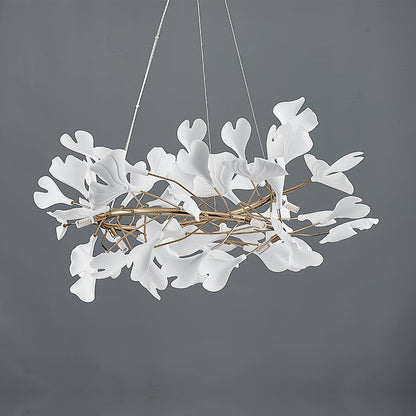 Olivia Modern Golden LED Chandelier Ceramic