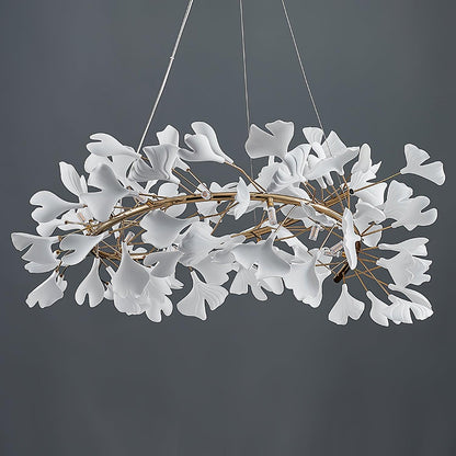 Olivia Modern Golden LED Chandelier Ceramic