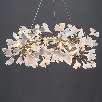 Olivia Modern Golden LED Chandelier Ceramic