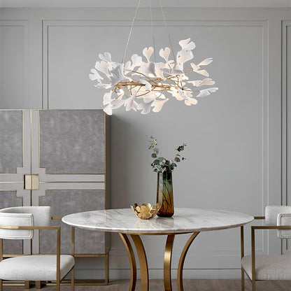 Olivia Modern Golden LED Chandelier Ceramic