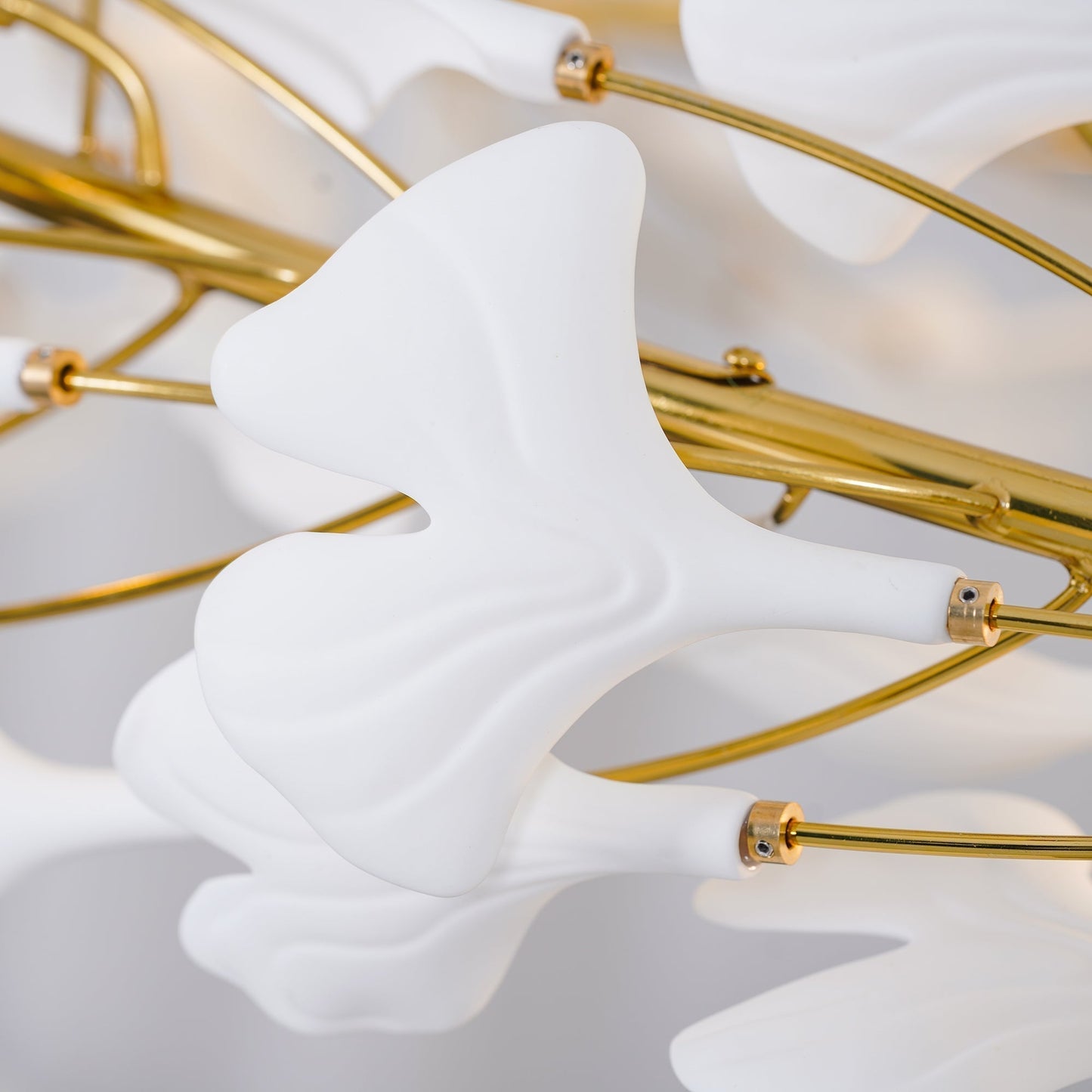 Olivia Modern Golden LED Chandelier Ceramic