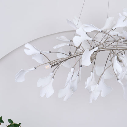 Arux Gingko Chandelier Art Deco Bent Downwards