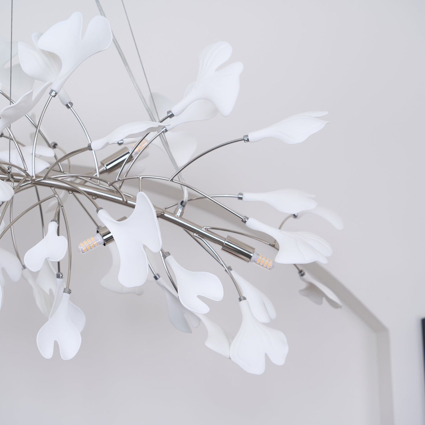 Arux Gingko Chandelier Art Deco Bent Downwards