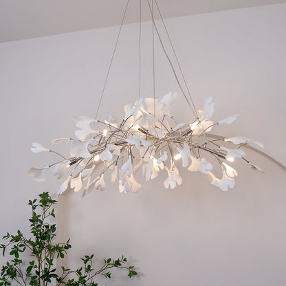 Arux Gingko Chandelier Art Deco Bent Downwards
