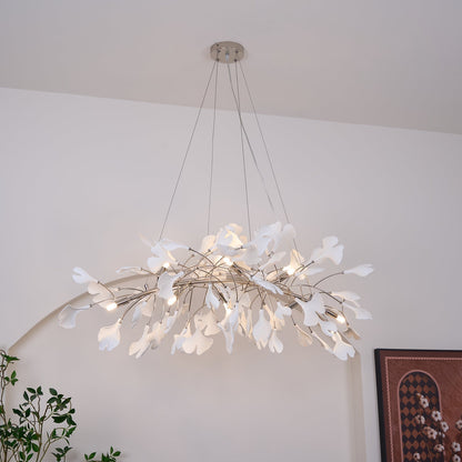 Arux Gingko Chandelier Art Deco Bent Downwards