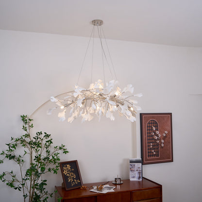 Arux Gingko Chandelier Art Deco Bent Downwards