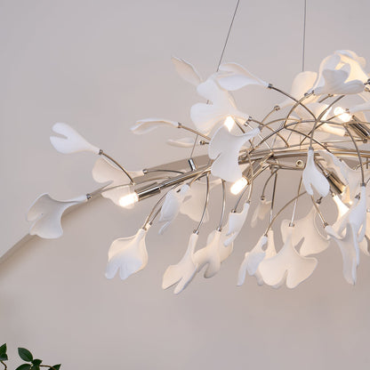 Arux Gingko Chandelier Art Deco Bent Downwards