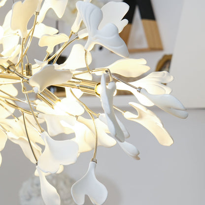 Arux Gingko Chandelier Art Deco Bent Downwards