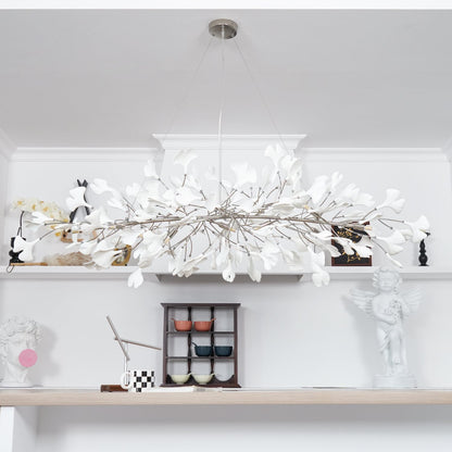 Arux Gingko Chandelier Art Deco Bent Downwards