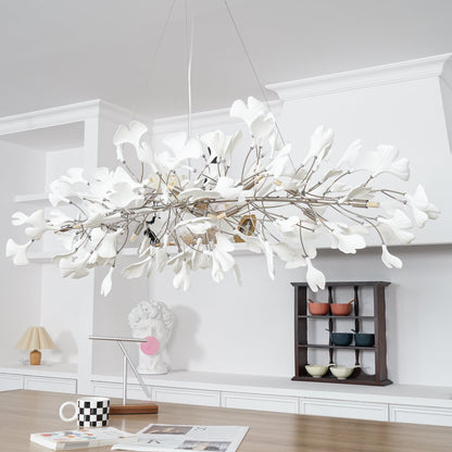 Arux Gingko Chandelier Art Deco Bent Downwards