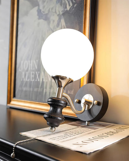 Duvin Frosted Glass Vintage Wall Lamp