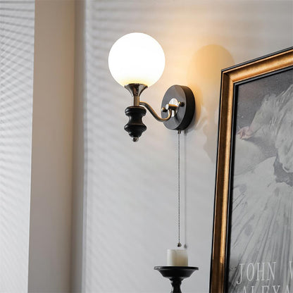 Duvin Frosted Glass Vintage Wall Lamp