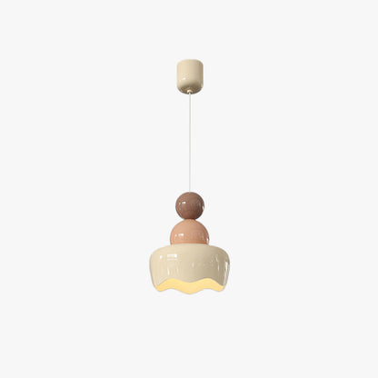 Valentina Sunny Rain Doll LED Pendant Light Cream Resin Bedroom