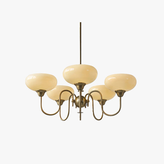 Arisha Vintage LED-Kronleuchter aus Metall und Glas für Wohnzimmer