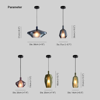 Valentina Modern Glass Pendant Light Living Room