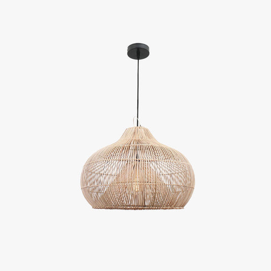 Muto Vintage handgefertigte Rattan-Pendelleuchte für Wohnzimmer