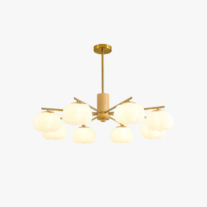 Arisha Creative LED Metal Wood Chandelier Living Room