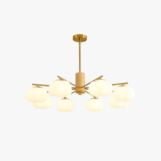 Arisha Creative LED Metall Holz Kronleuchter Wohnzimmer