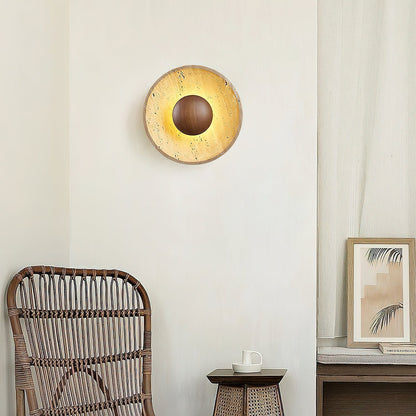 Aveny Sun Travertine Wall Lamp