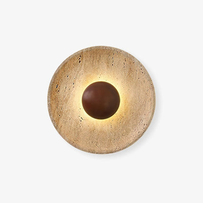 Aveny Sun Travertine Wall Lamp