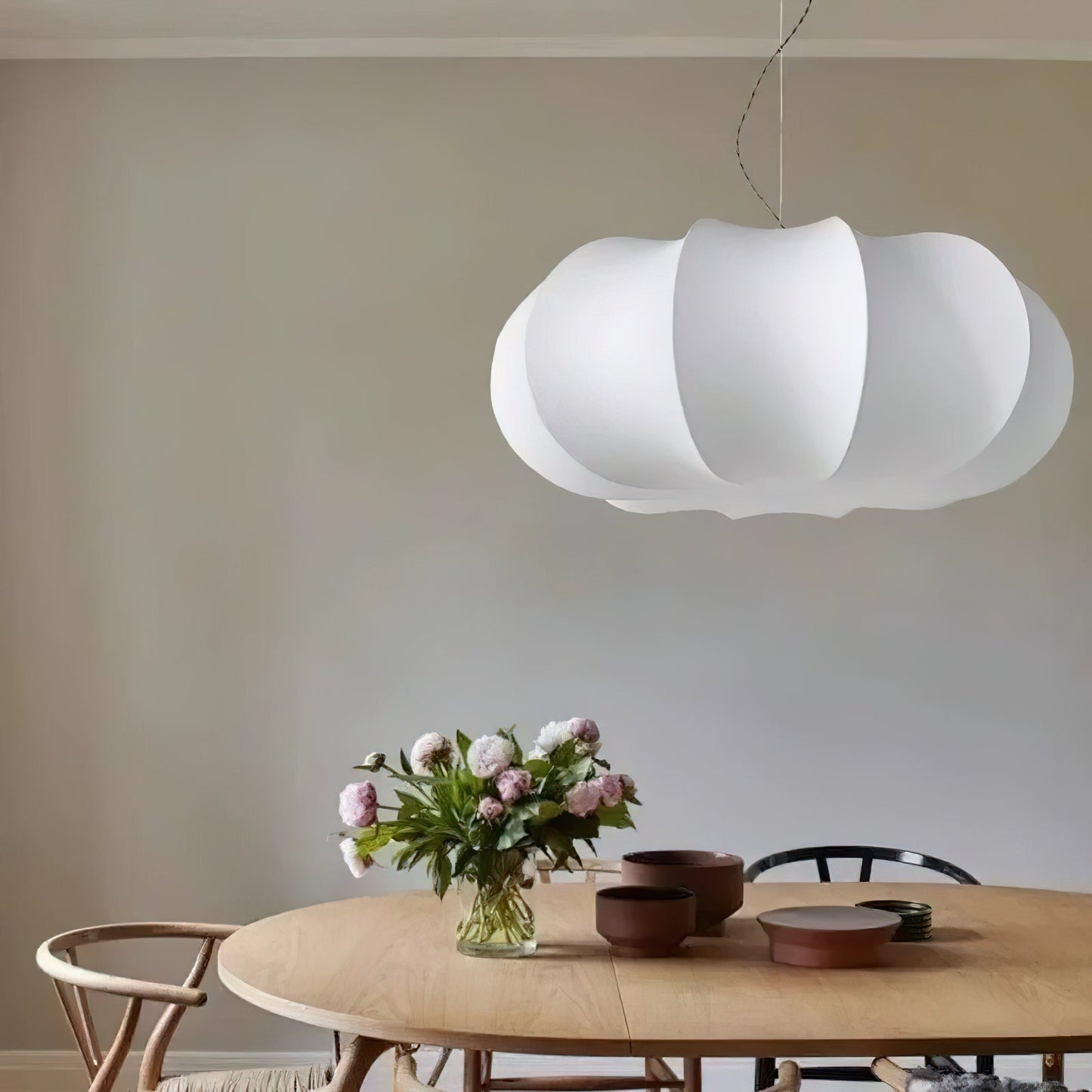 Kiyo Pumpkin Pendant Light Silk
