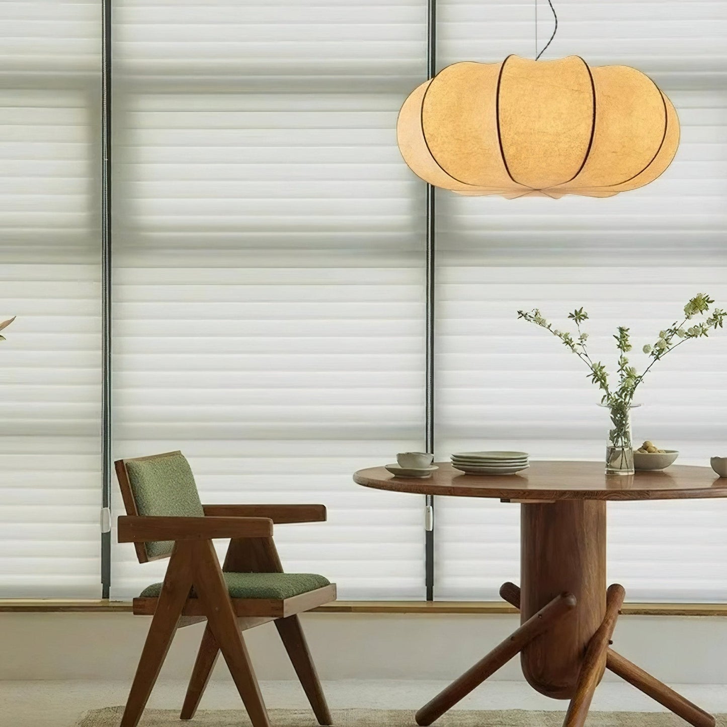 Kiyo Pumpkin Pendant Light Silk