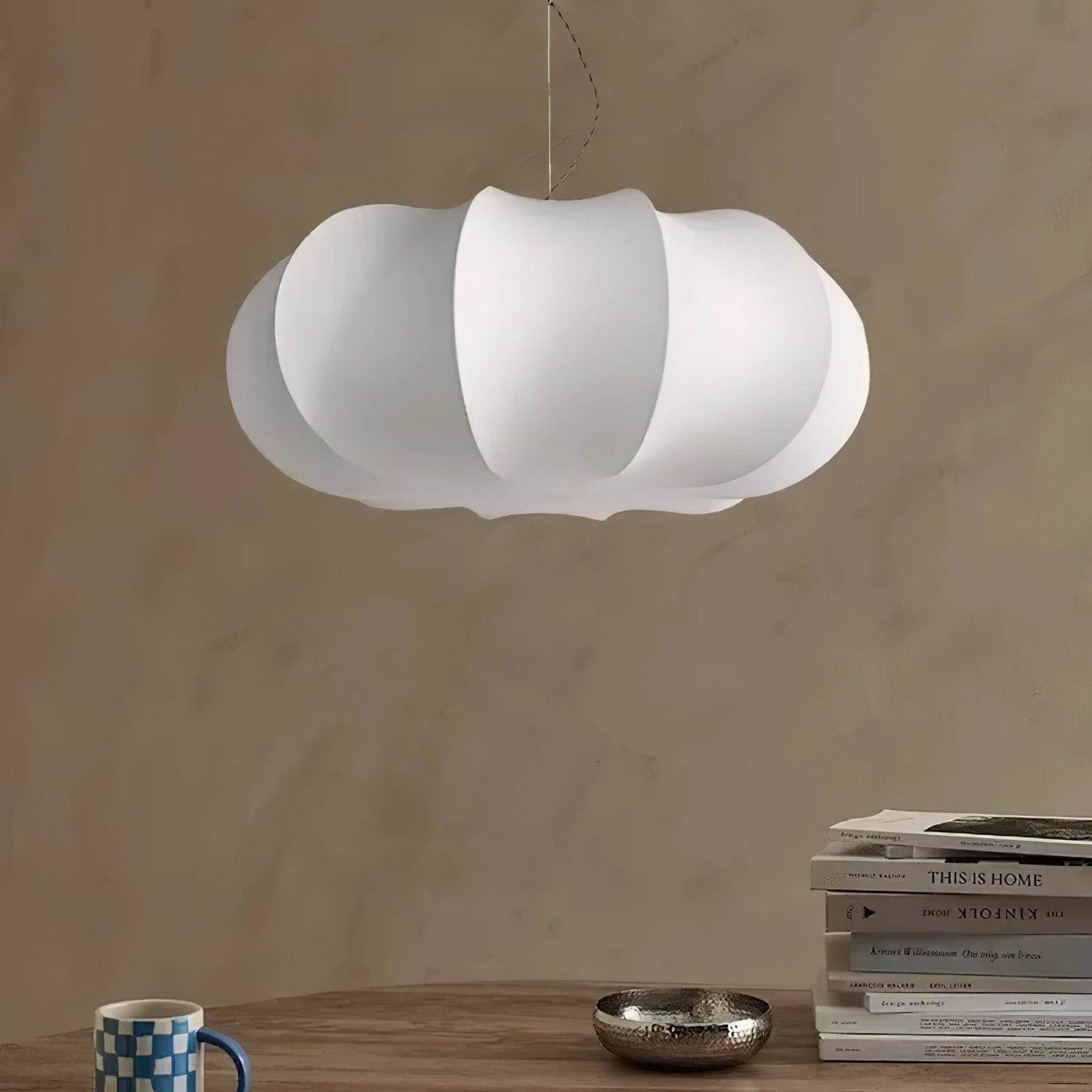 Kiyo Pumpkin Pendant Light Silk