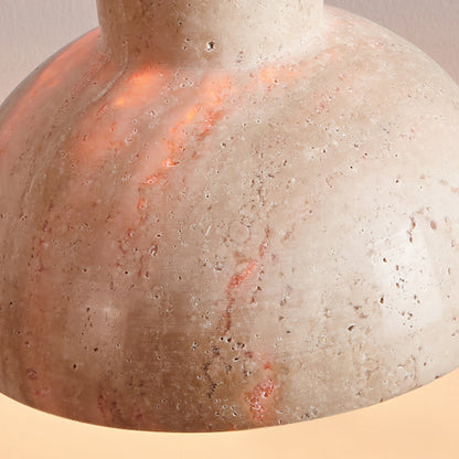 Ritta Travertine Dome Pendant Light