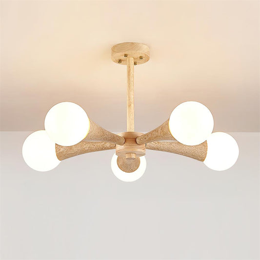 Ritta Inbouwplafondlamp Hout Travertijn