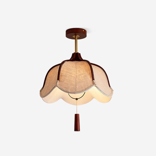 Plafonnier semi-encastré en tissu Givola Vintage